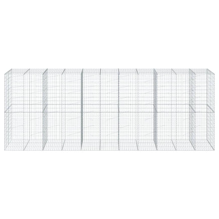 Gabion Basket with Cover 550x100x200 cm Galvanised Iron