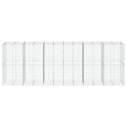 Gabion Basket with Cover 600x100x200 cm Galvanised Iron