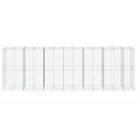 Gabion Basket with Cover 650x100x200 cm Galvanised Iron