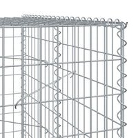 Gabion Basket with Cover 650x100x200 cm Galvanised Iron