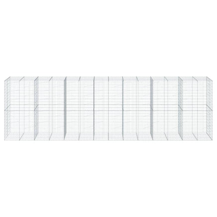Gabion Basket with Cover 700x100x200 cm Galvanised Iron