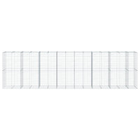 Gabion Basket with Cover 750x100x200 cm Galvanised Iron