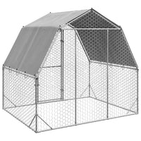 Chicken Run with Roof 2.5x2x2.25 m Galvanised Steel
