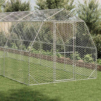 Chicken Run 2.5x8x2.25 m Galvanised Steel