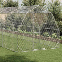 Chicken Run 2.5x10x2.25 m Galvanised Steel
