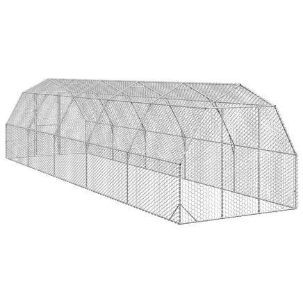 Chicken Run 2.5x10x2.25 m Galvanised Steel