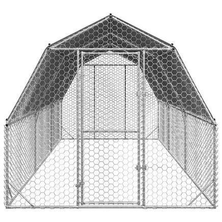 Chicken Run with Roof 2.5x6x2.25 m Galvanised Steel