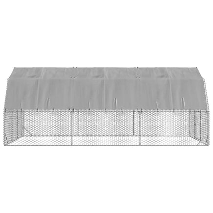 Chicken Run with Roof 2.5x6x2.25 m Galvanised Steel