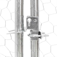 Chicken Run with Roof 2.5x8x2.25 m Galvanised Steel