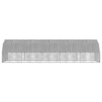 Chicken Run with Roof 2.5x10x2.25 m Galvanised Steel