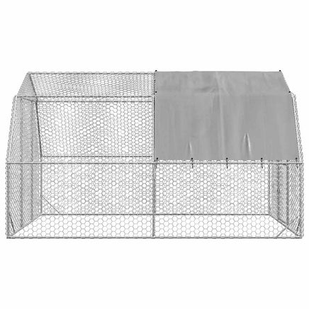 Chicken Run with Roof 2.5x4x2.25 m Galvanised Steel
