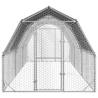 Chicken Run with Roof 2.5x6x2.25 m Galvanised Steel