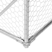 Chicken Run with Roof 2.5x10x2.25 m Galvanised Steel
