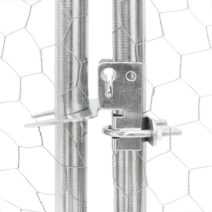 Chicken Run with Roof 2.5x10x2.25 m Galvanised Steel