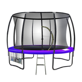 8ft Trampoline Free Ladder Spring Mat Net Safety Pad Cover Round Enclosure Purple Kings Warehouse 