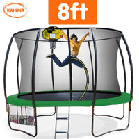 8ft Trampoline Safety Net Spring Pad Cover Mat Ladder Free Basketball Set Green Kings Warehouse 