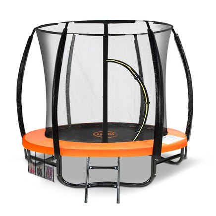 8ft Trampoline With Spring Mat Pad Net Outdoor - Orange Kings Warehouse 
