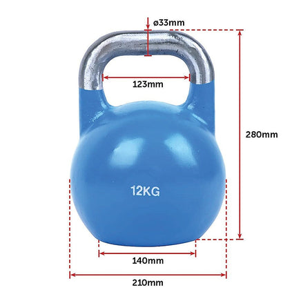 8KG, 12KG, 16KG Pro-Grade Steel KettleBell Set Sports & Fitness Kings Warehouse 