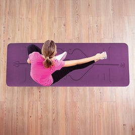 8mm TPE Yoga Mat Exercise Fitness Gym Pilates Non Slip Dual Layer Sports & Fitness Kings Warehouse 