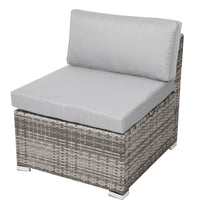 8PC Outdoor Dining Set Wicker Table &amp; Chairs-Grey Furniture Kings Warehouse 