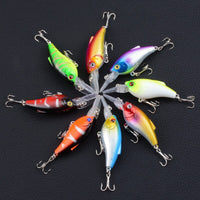 8x 7.5cm Popper Crank Bait Fishing Lure Lures Surface Tackle Saltwater Kings Warehouse 