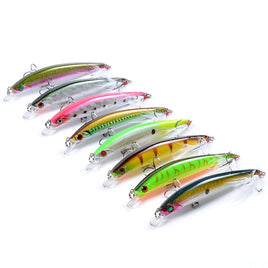 8x Popper Minnow 11.2cm Fishing Lure Lures Surface Tackle Fresh Saltwater Kings Warehouse
