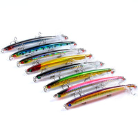 8x Popper Minnow 11.7cm Fishing Lure Lures Surface Tackle Fresh Saltwater Kings Warehouse 