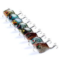 8x Popper Poppers 4.5cm Fishing Lure Lures Surface Tackle Fresh Saltwater Kings Warehouse 