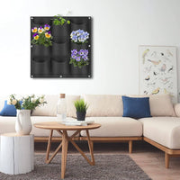 9 Pockets Wall Hanging Planter Planting Grow Bag Vertical Garden Vegetable Flower Black Kings Warehouse 