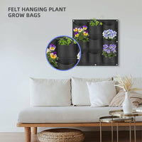 9 Pockets Wall Hanging Planter Planting Grow Bag Vertical Garden Vegetable Flower Black Kings Warehouse 