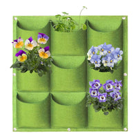 9 Pockets Wall Hanging Planter Planting Grow Bag Vertical Garden Vegetable Flower Green Kings Warehouse 