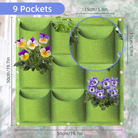 9 Pockets Wall Hanging Planter Planting Grow Bag Vertical Garden Vegetable Flower Green Kings Warehouse 