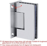 90 Degree Glass Door Cupboard Showcase Cabinet Clamp Glass Shower Doors Hinge 304 Steel Kings Warehouse 