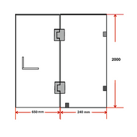 90 x 200cm Wall to Wall Frameless Shower Screen 10mm Glass By Della Francesca Kings Warehouse 