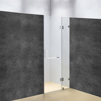 90 x 200cm Wall to Wall Frameless Shower Screen 10mm Glass By Della Francesca Kings Warehouse 