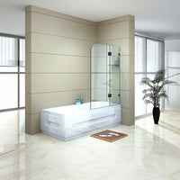 900 x 1450mm Frameless Bath Panel 10mm Glass Shower Screen By Della Francesca Furniture Kings Warehouse 