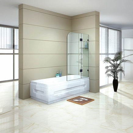 900 x 1450mm Frameless Bath Panel 10mm Glass Shower Screen By Della Francesca Furniture Kings Warehouse 