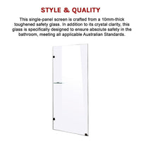 900 x 2100mm Frameless 10mm Safety Glass Shower Screen Furniture Kings Warehouse 