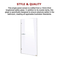 900 x 2100mm Frameless 10mm Safety Glass Shower Screen Furniture Kings Warehouse 