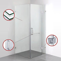 900 x 700mm Frameless 10mm Glass Shower Screen By Della Francesca Kings Warehouse 