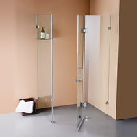 900 x 800mm Frameless 10mm Glass Shower Screen By Della Francesca Kings Warehouse 