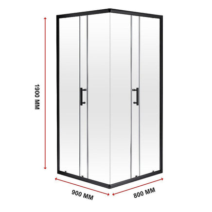 900 x 800mm Sliding Door Nano Safety Glass Shower Screen By Della Francesca Furniture Kings Warehouse 