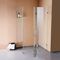 900 x 900mm Frameless 10mm Glass Shower Screen By Della Francesca Furniture Kings Warehouse 