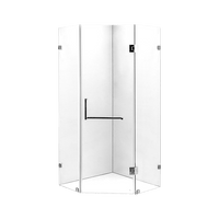 900 x 900mm Frameless 10mm Glass Shower Screen By Della Francesca