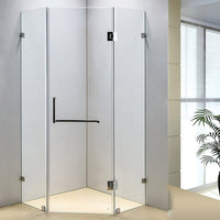 900 x 900mm Frameless 10mm Glass Shower Screen By Della Francesca Furniture Kings Warehouse 