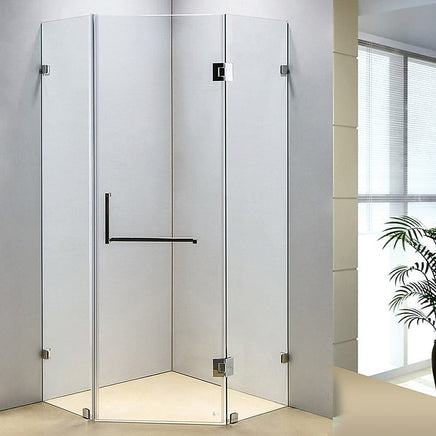 900 x 900mm Frameless 10mm Glass Shower Screen By Della Francesca Furniture Kings Warehouse 