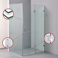 900 x 900mm Frameless 10mm Glass Shower Screen By Della Francesca Furniture Kings Warehouse 