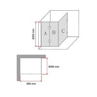 900 x 900mm Frameless 10mm Glass Shower Screen By Della Francesca Kings Warehouse 