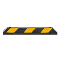 90cm Heavy Duty Rubber Curb Parking Guide Wheel Driveway Stopper Reflective Yellow Tools Kings Warehouse 