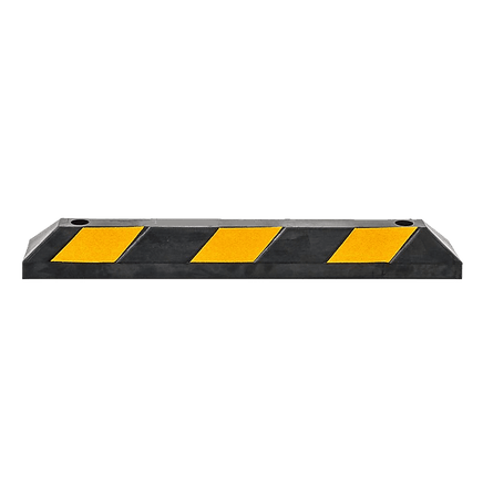 90cm Heavy Duty Rubber Curb Parking Guide Wheel Driveway Stopper Reflective Yellow Tools Kings Warehouse 